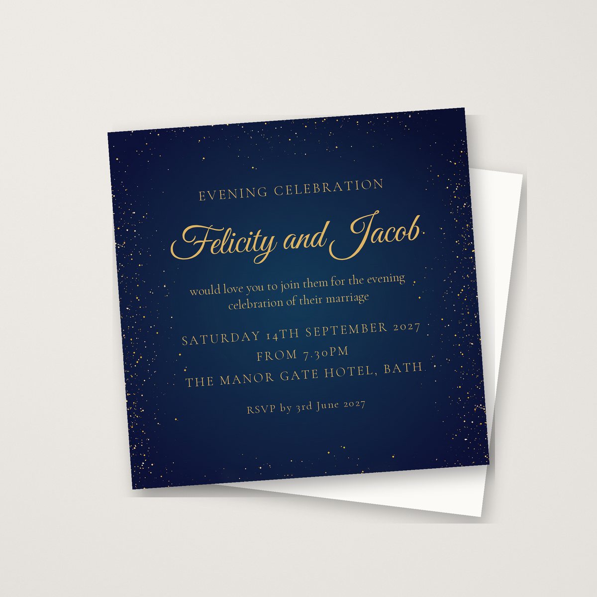 A Sprinkle of Sparkle Evening Invitation