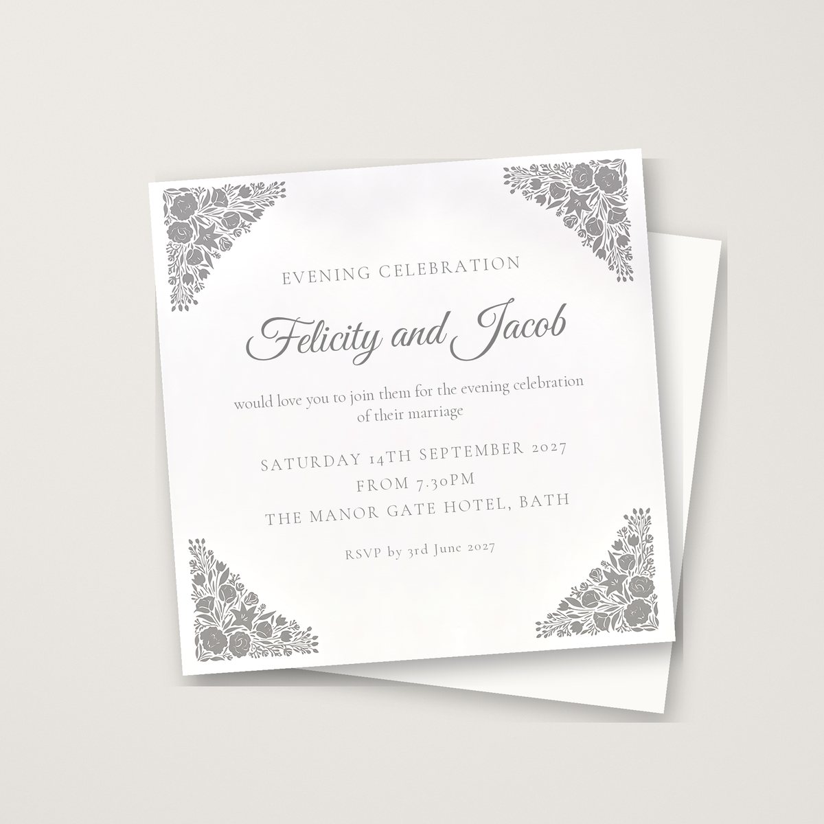 Luxury Corner Evening Invitation