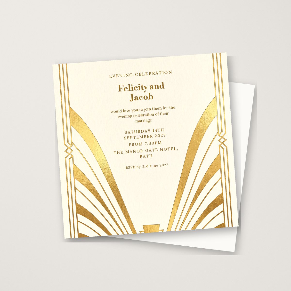 Deco Curve Evening Invitation