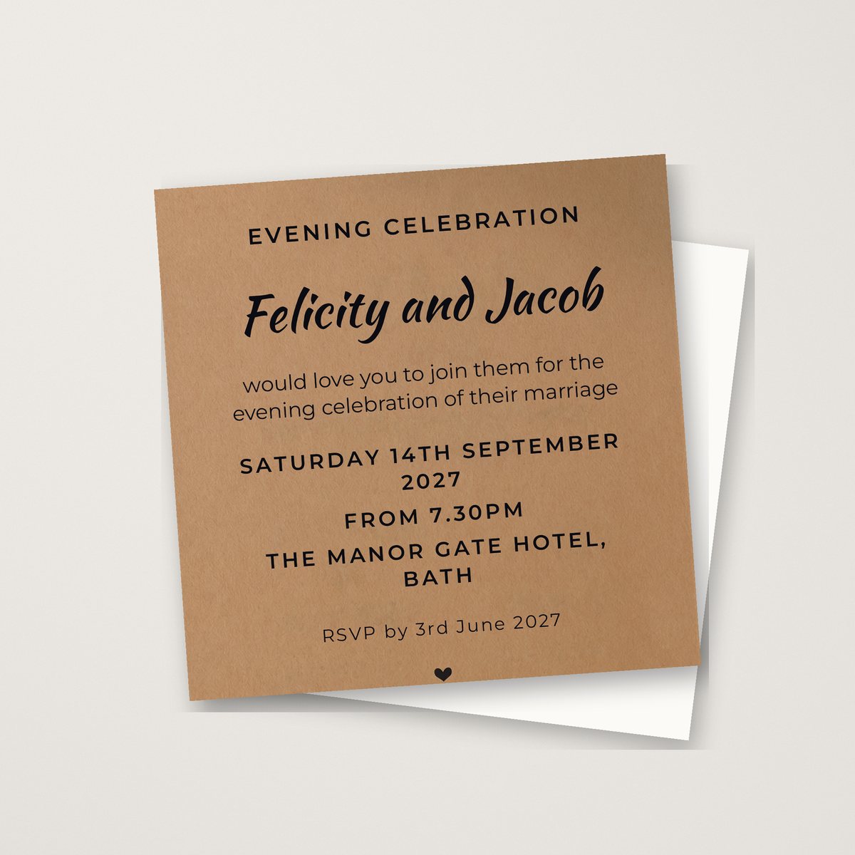 Fun Kraft Evening Invitation