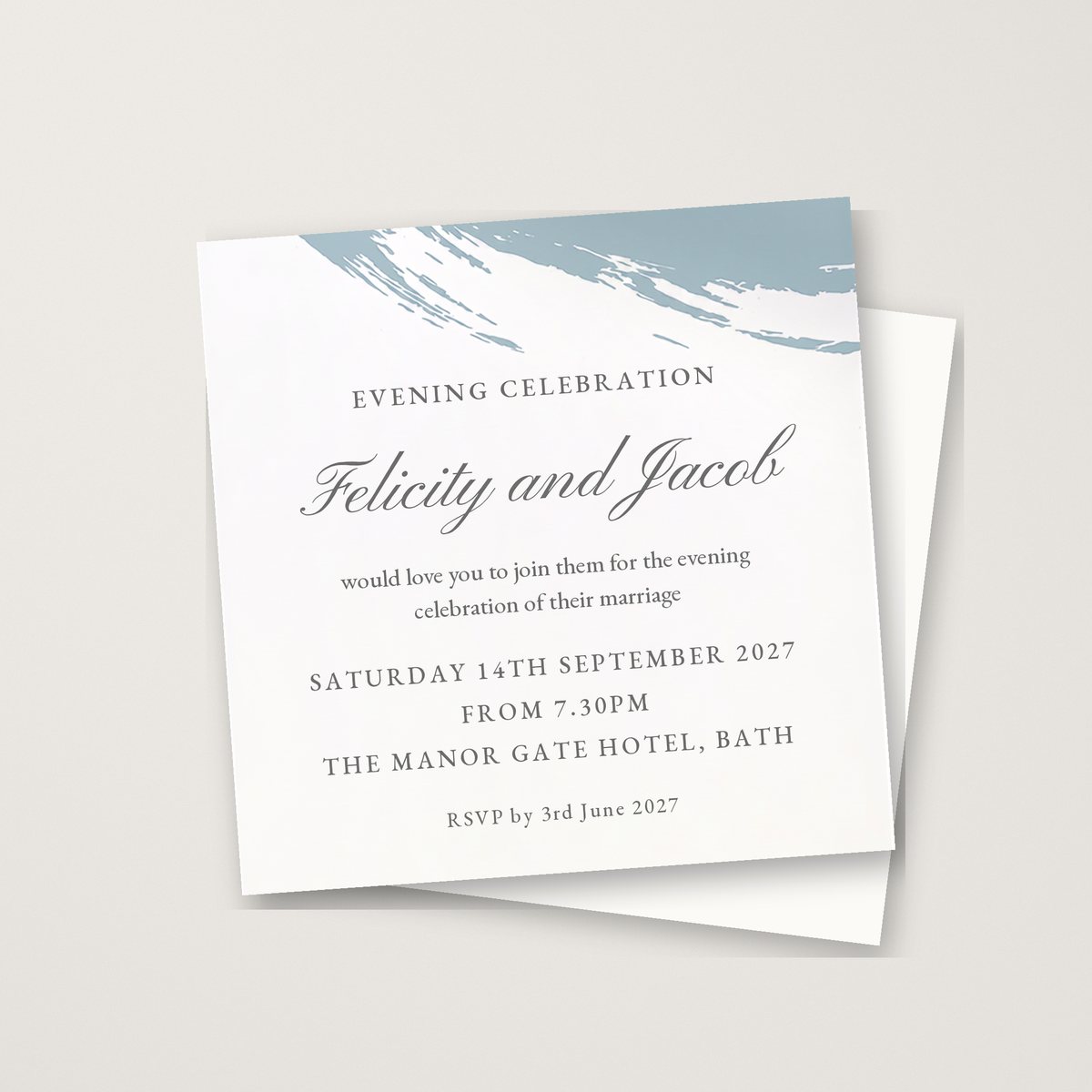 A Brush of Colour Evening Invitation