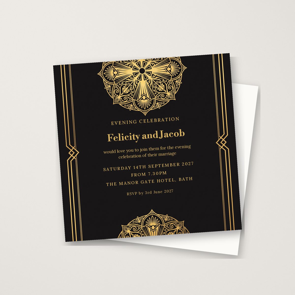 Gatsby Roundel Evening Invitation