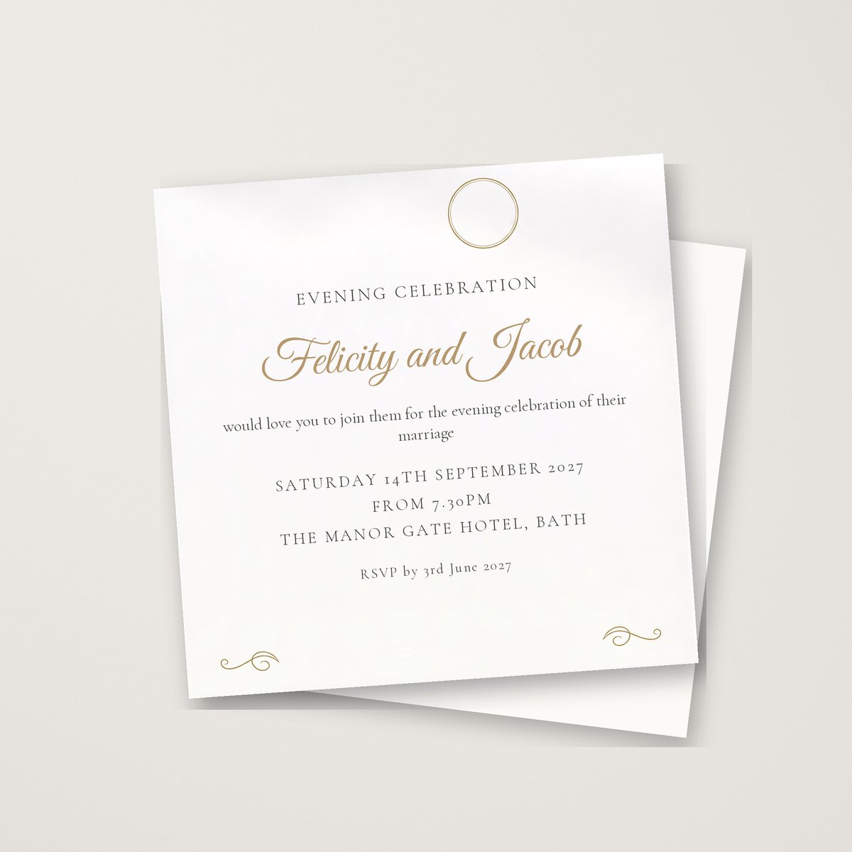 Monogram of Love Evening Invitation