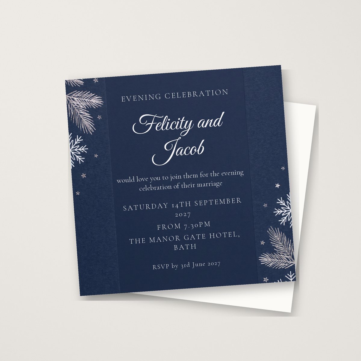Winter Wedding Evening Invitation