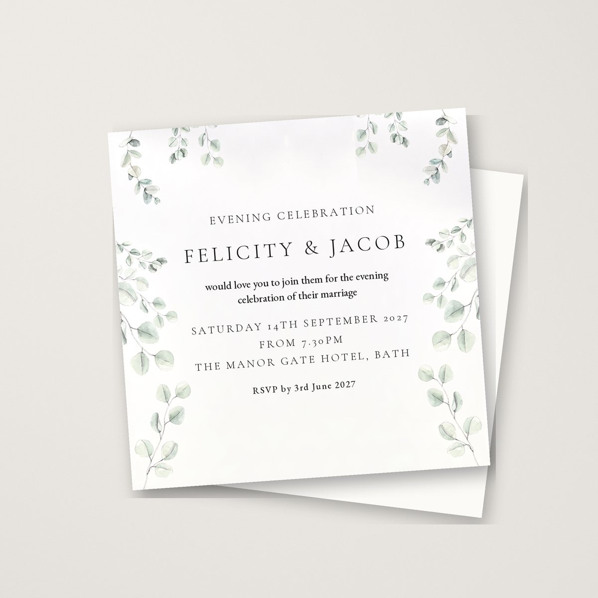 Eucalyptus Dream Evening Invitation