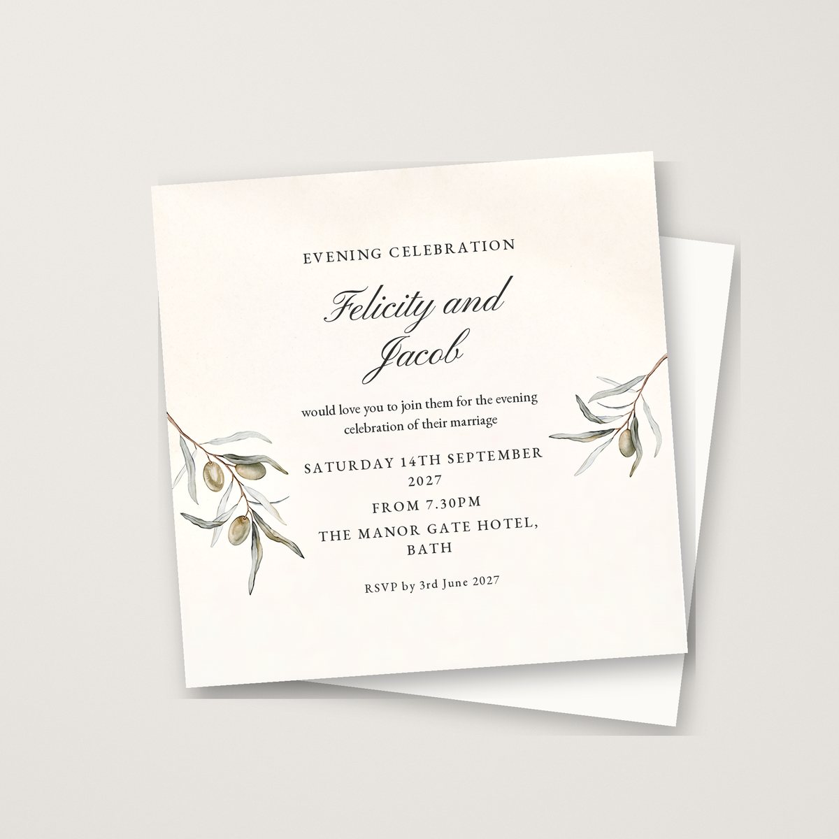 Olive Garden Evening Invitation