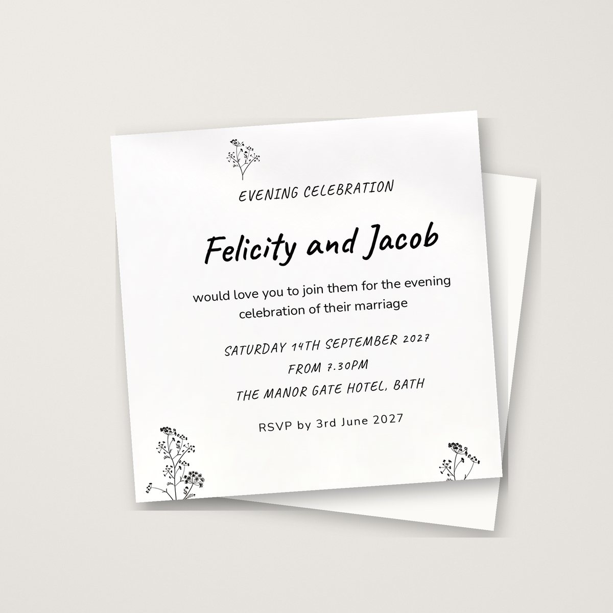 Rustic Love Evening Invitation