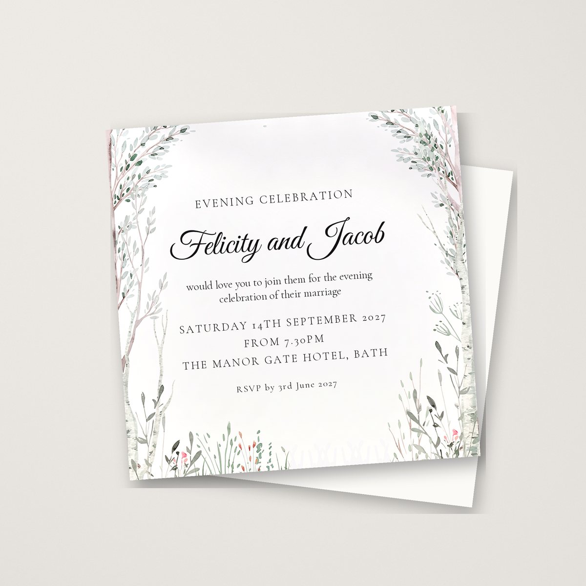 Naturally Beautiful Evening Invitation