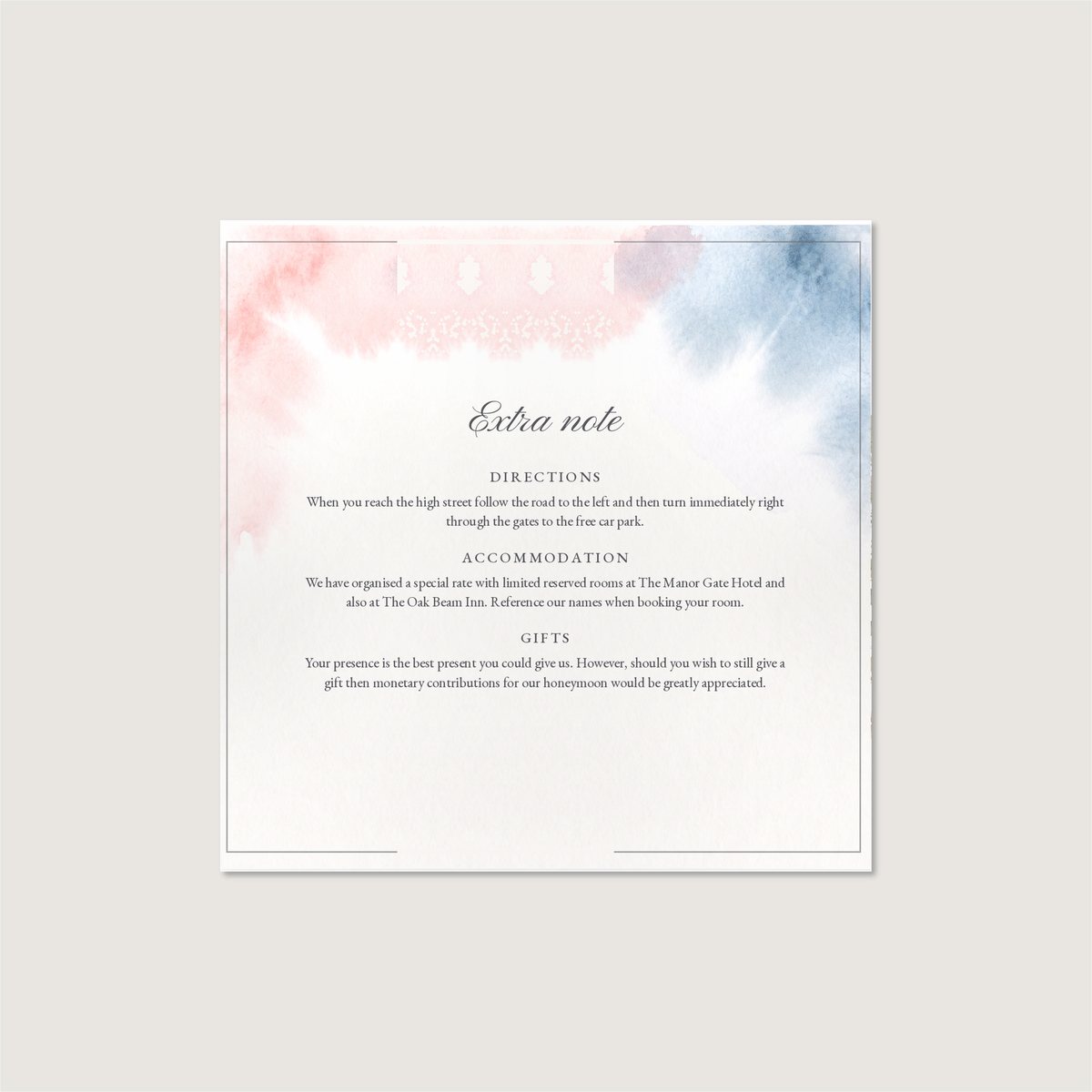 Colour Me Information Card