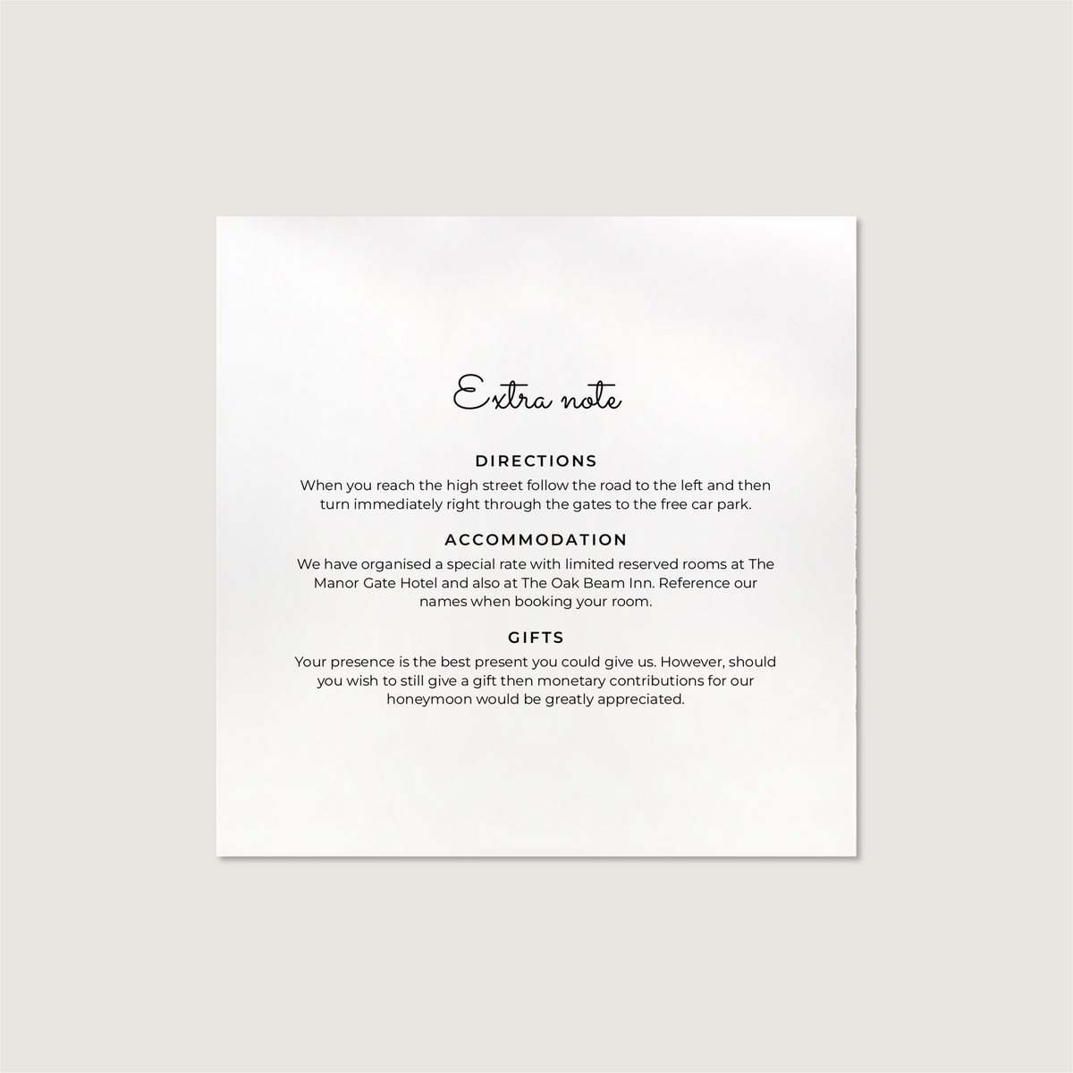 Flow Information Card