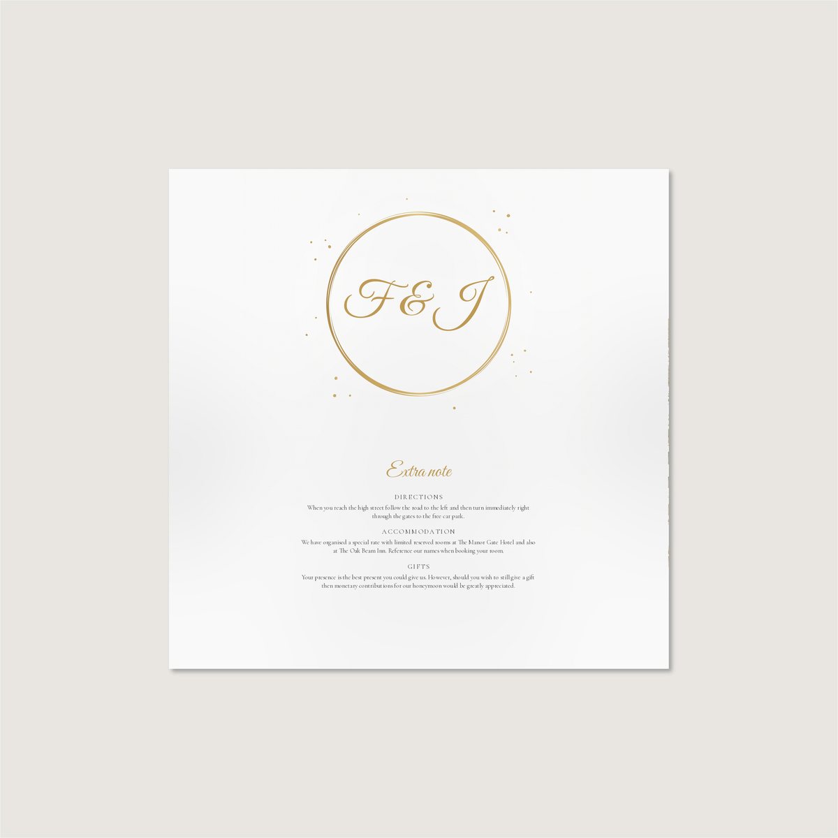 Circle of Love Information Card