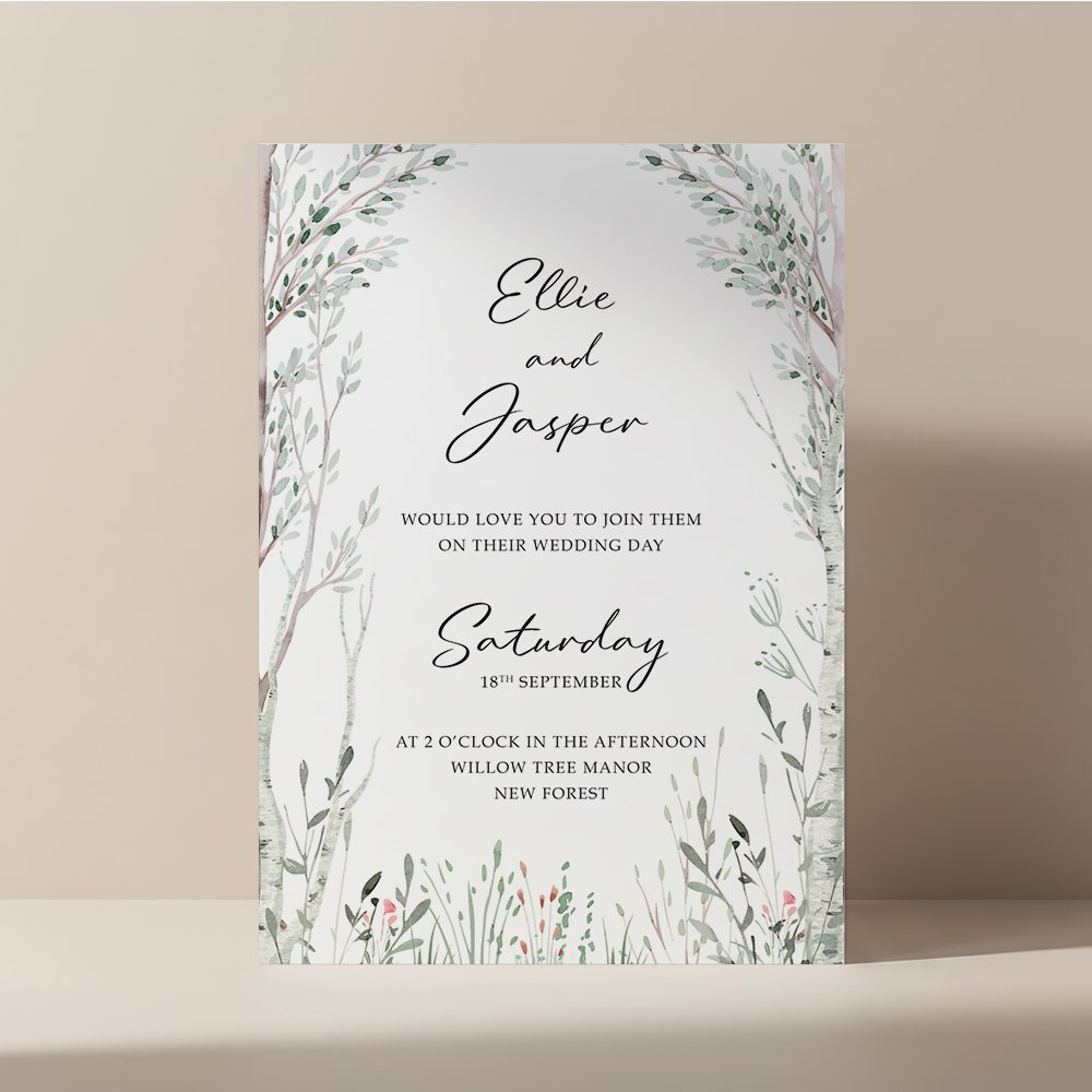 Naturally Beautiful invitation