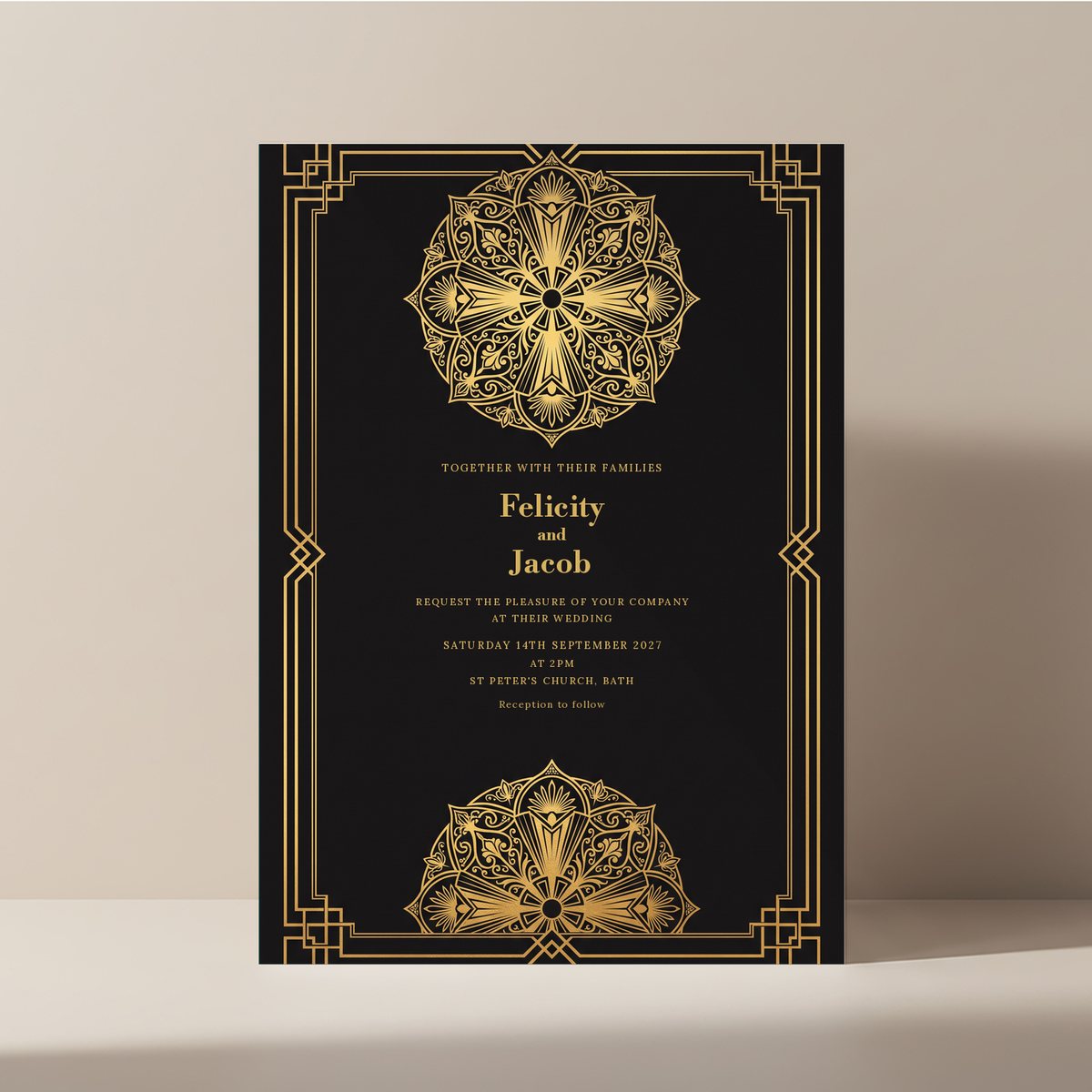 Gatsby Roundel invitation