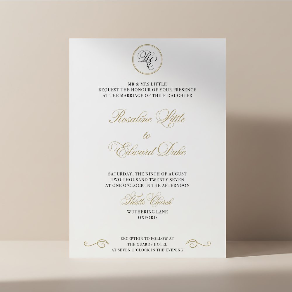 Monogram of Love invitation