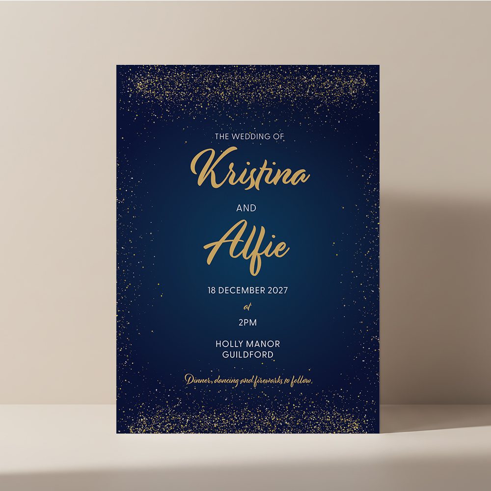 A Sprinkle of Sparkle invitation