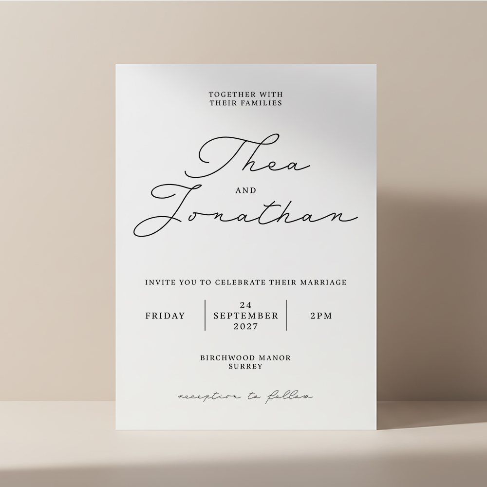 A Touch of Elegance invitation