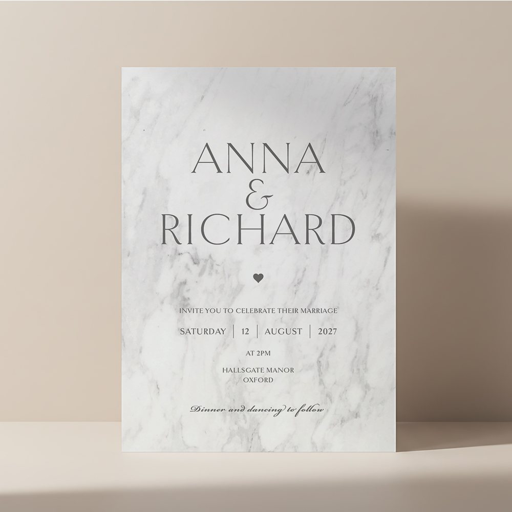 Simply Marble invitation