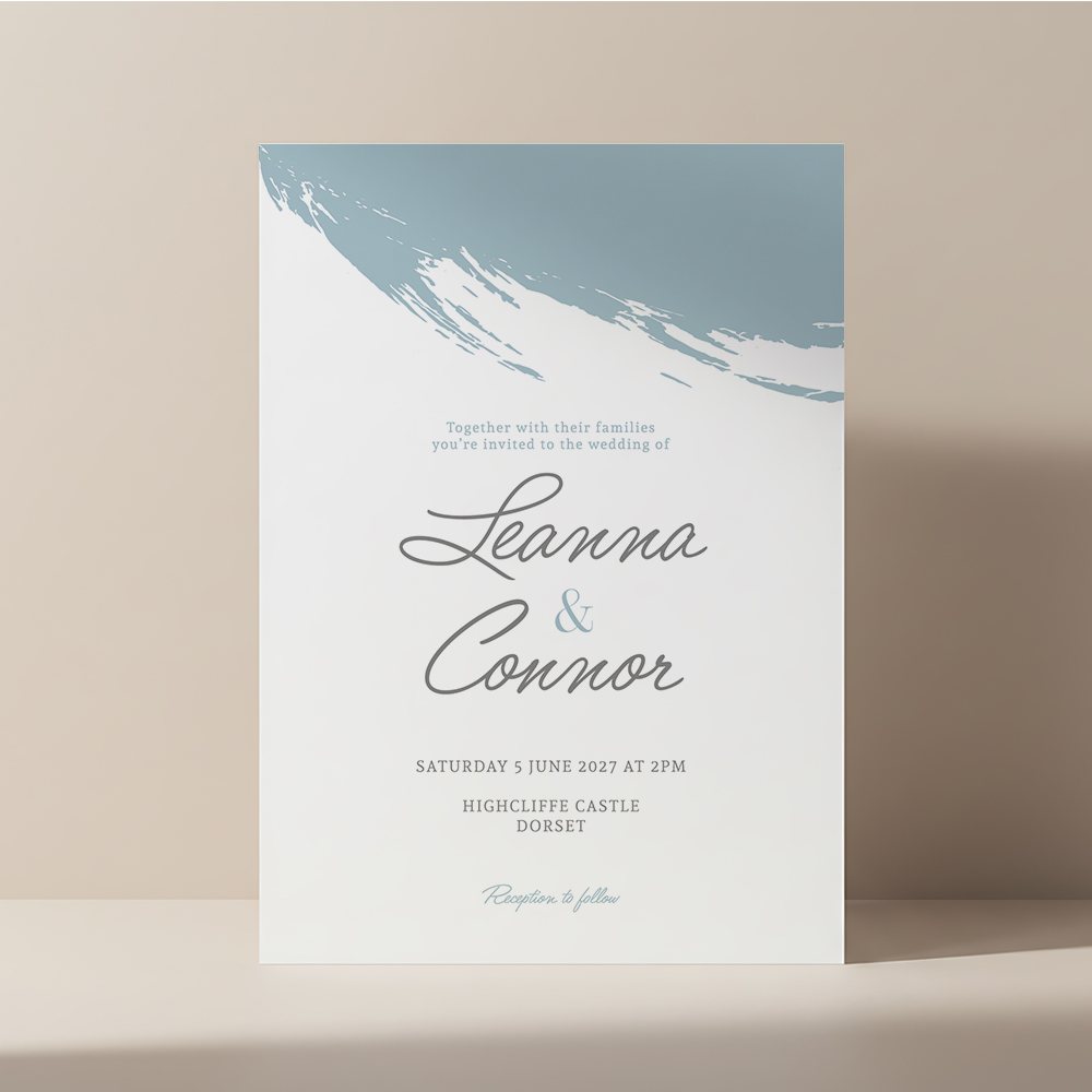 A Brush of Colour Invite