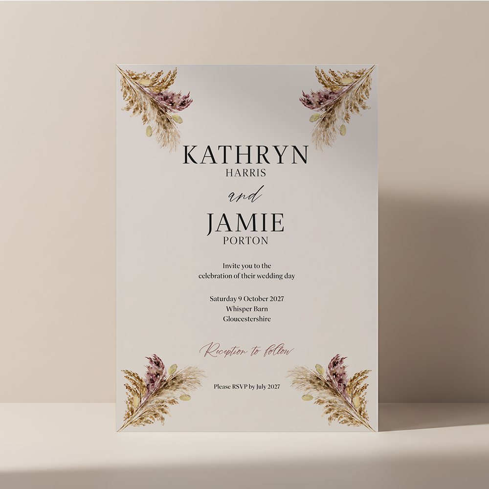 Boho Floral invitation