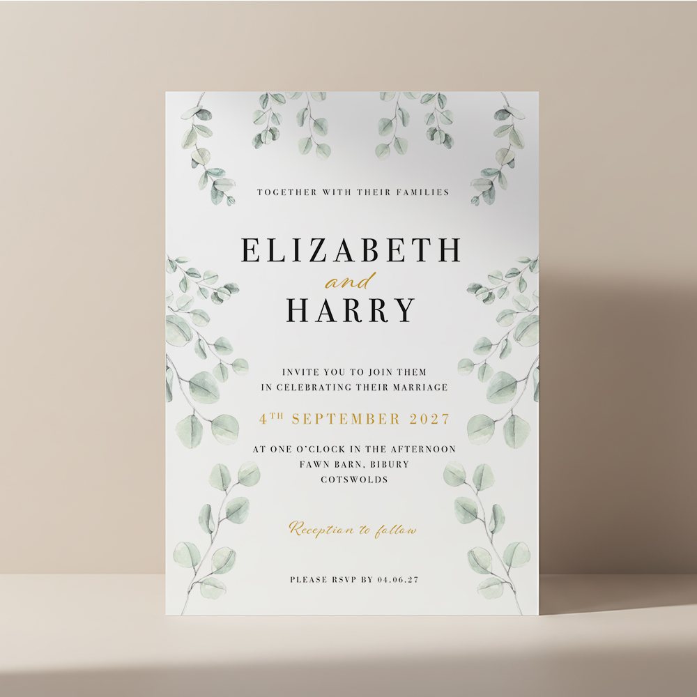 Eucalyptus Dream invitation