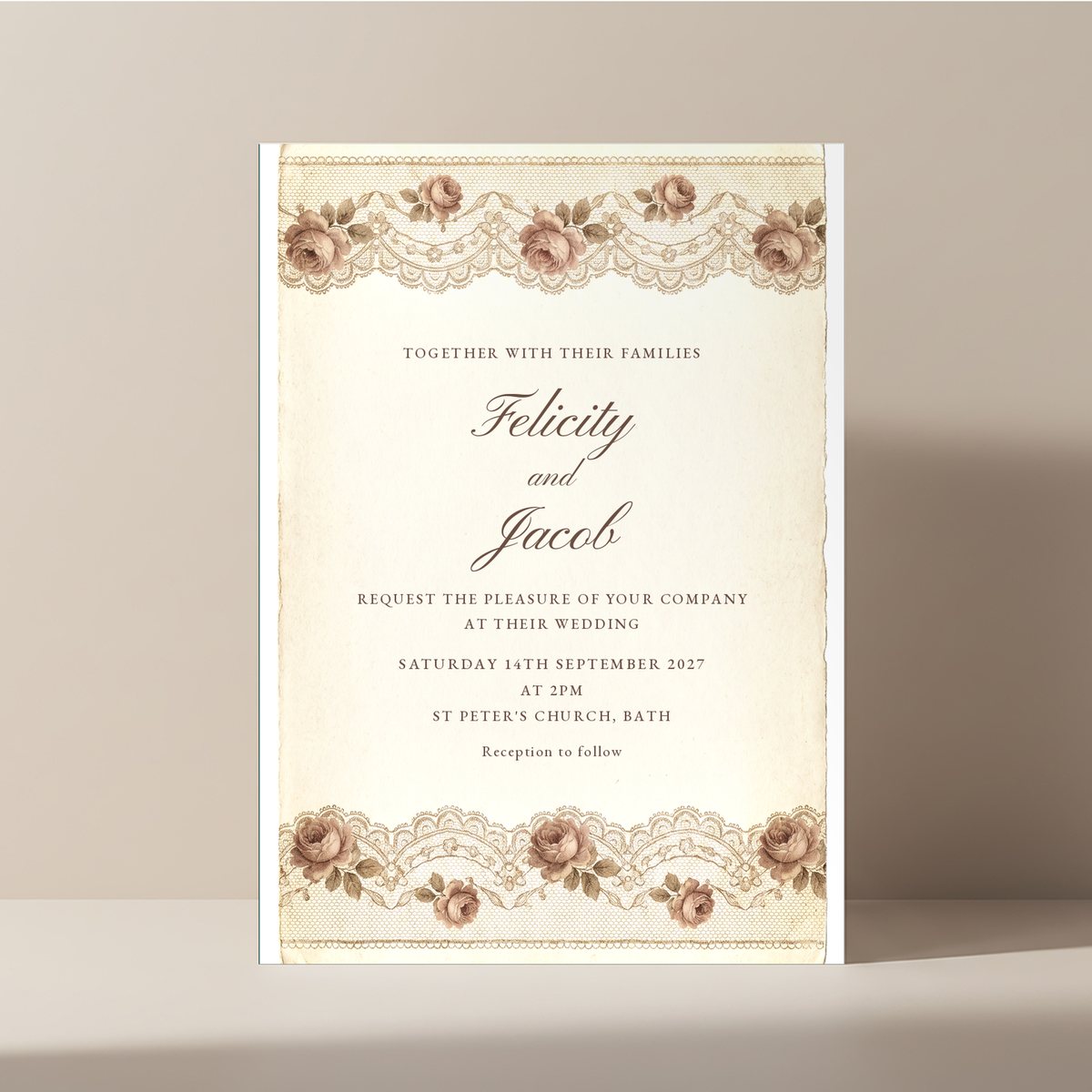 Lace Blooms invitation