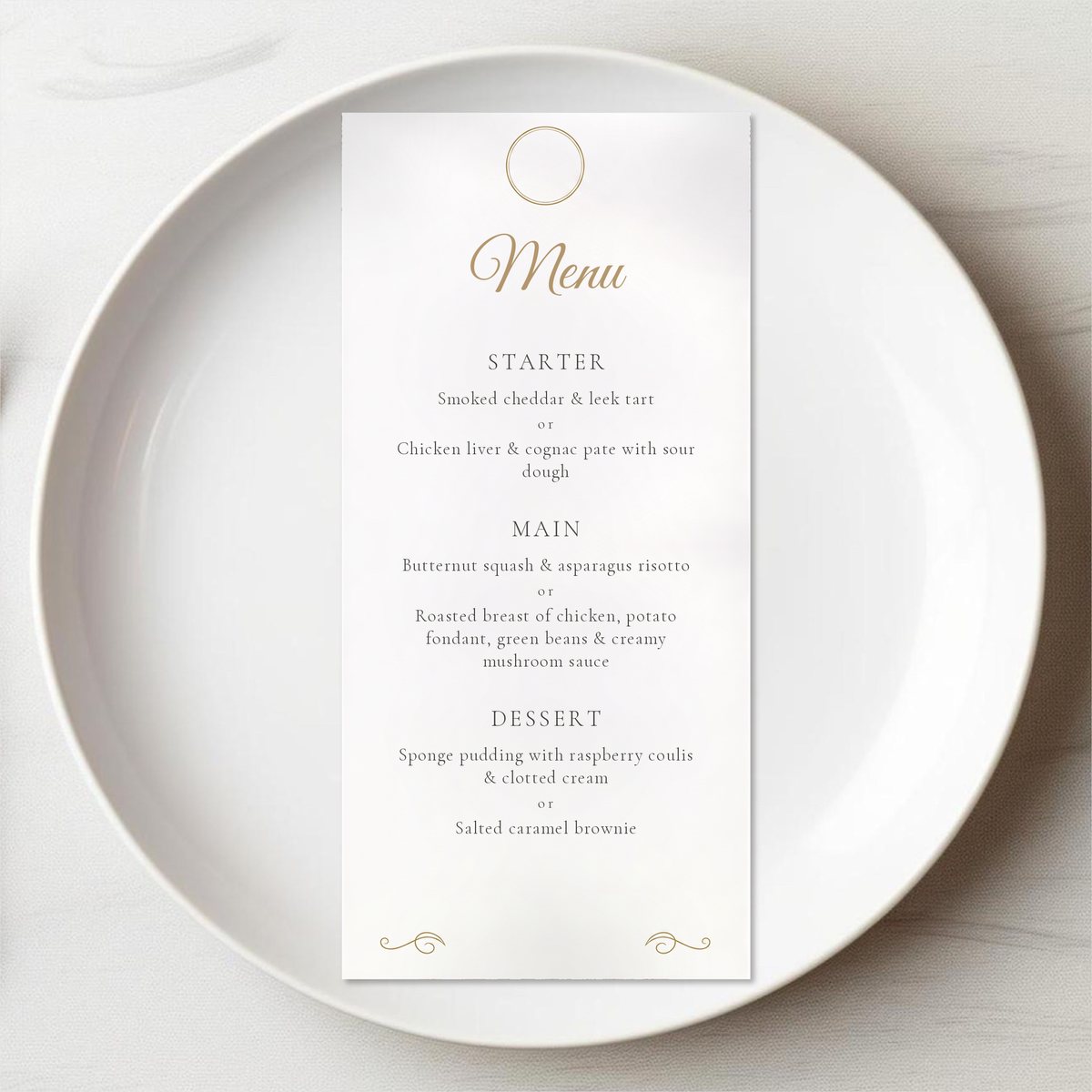 Monogram of Love Menu Card