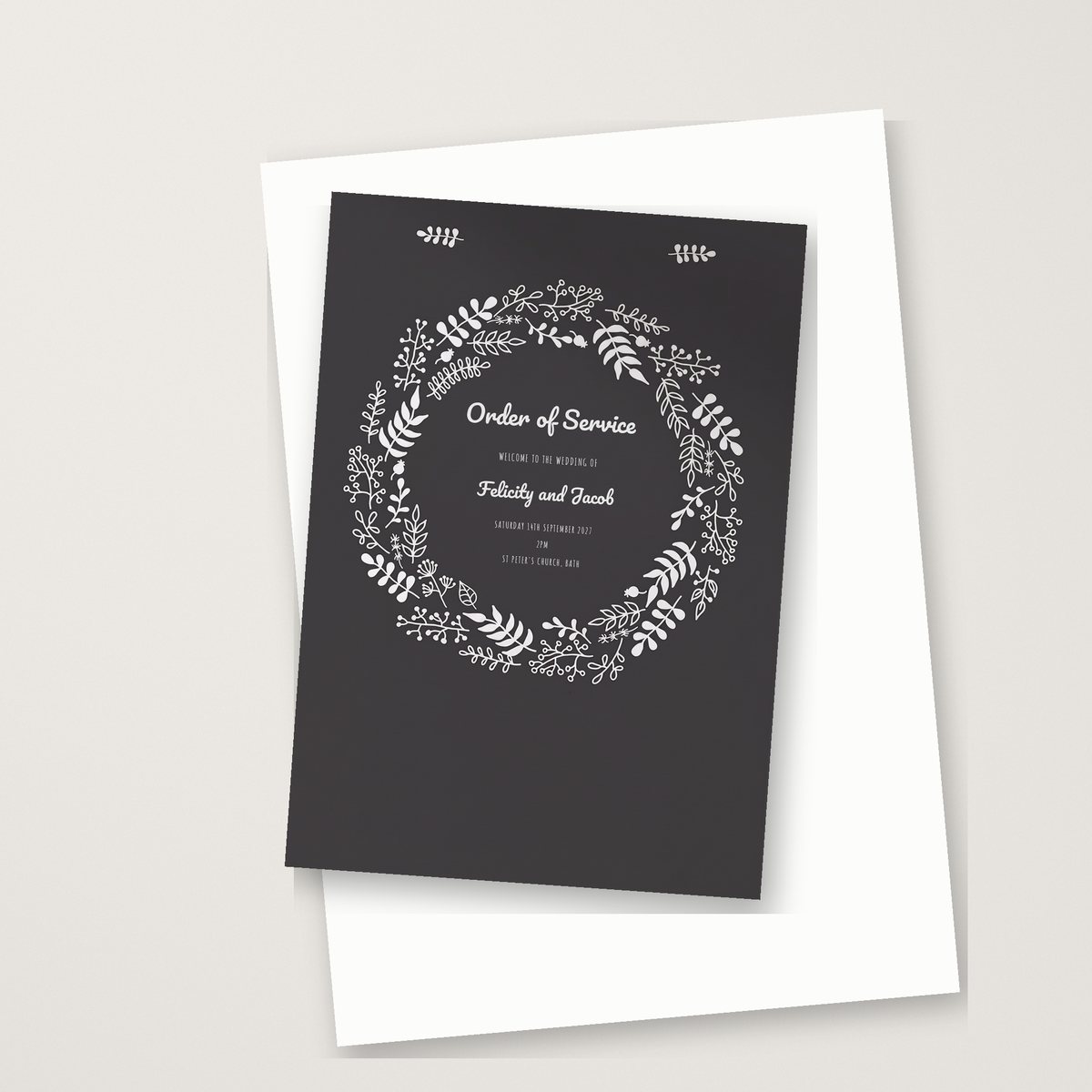 Chalk Wild Flower Order of Service