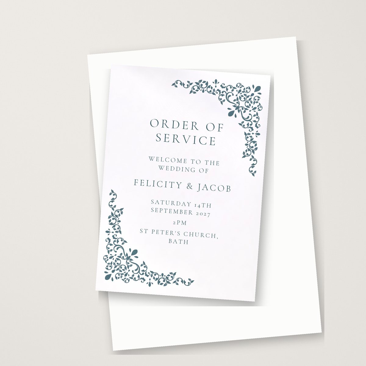 Charmingly Beautiful Order of Service