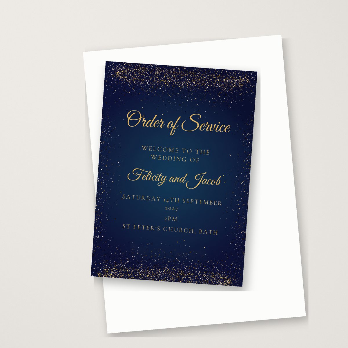 A Sprinkle of Sparkle Order of Service