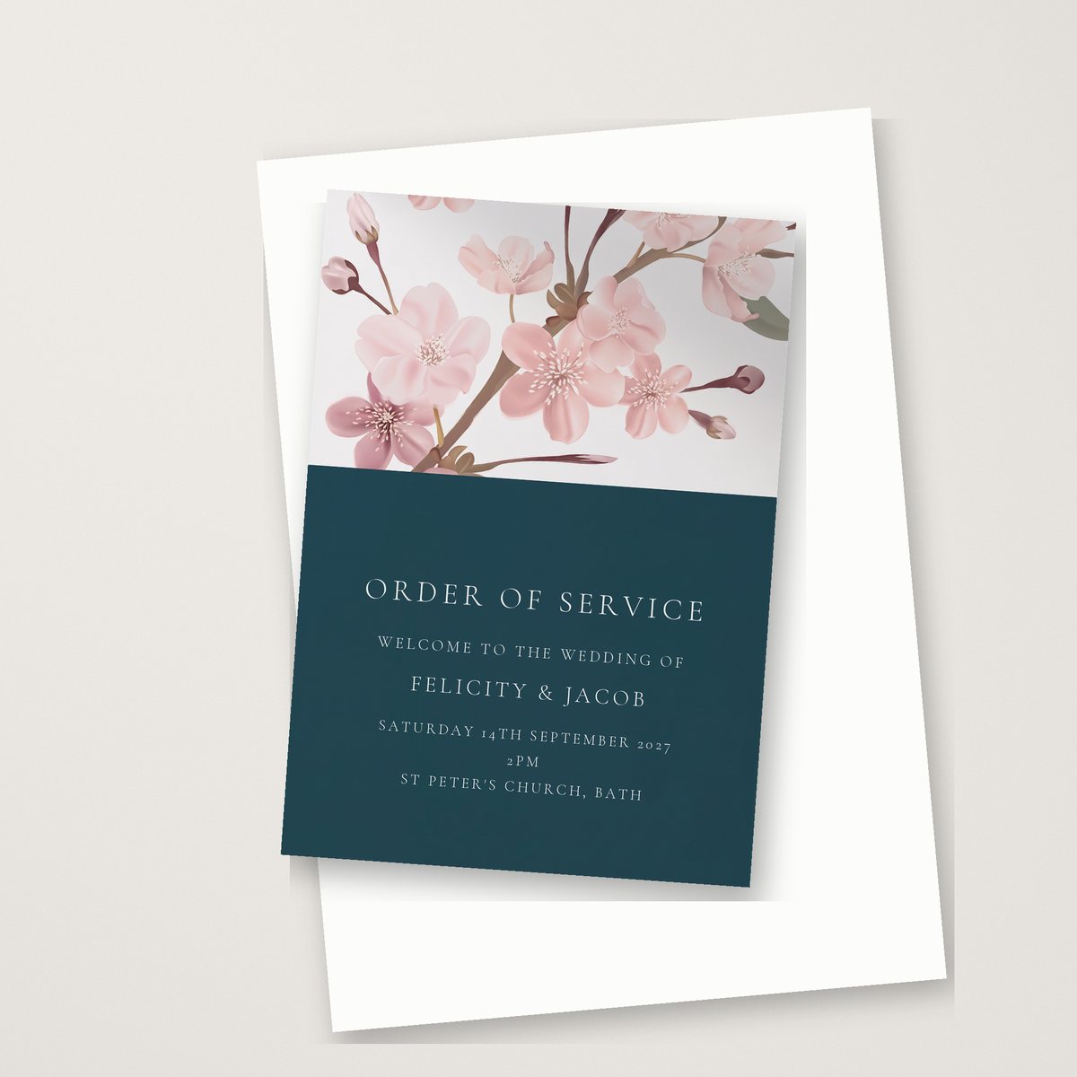 Colour Block Blossom Order of Service