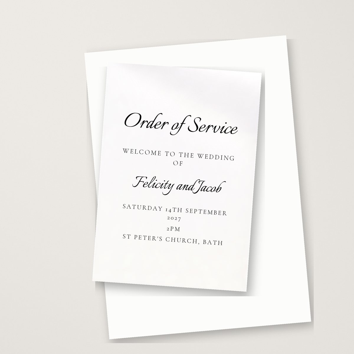 A Touch of Elegance Order of Service