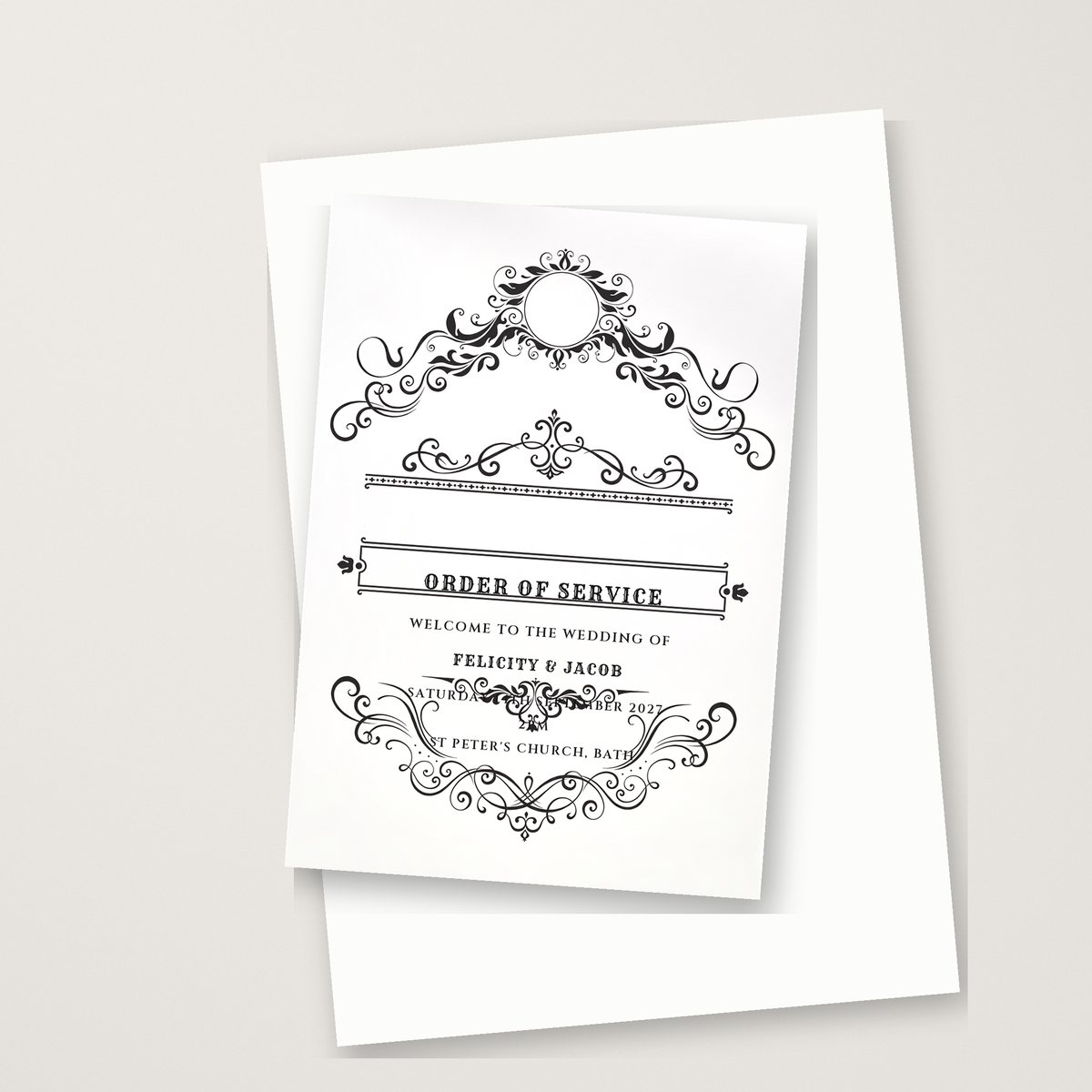 Vintage Royal Order of Service