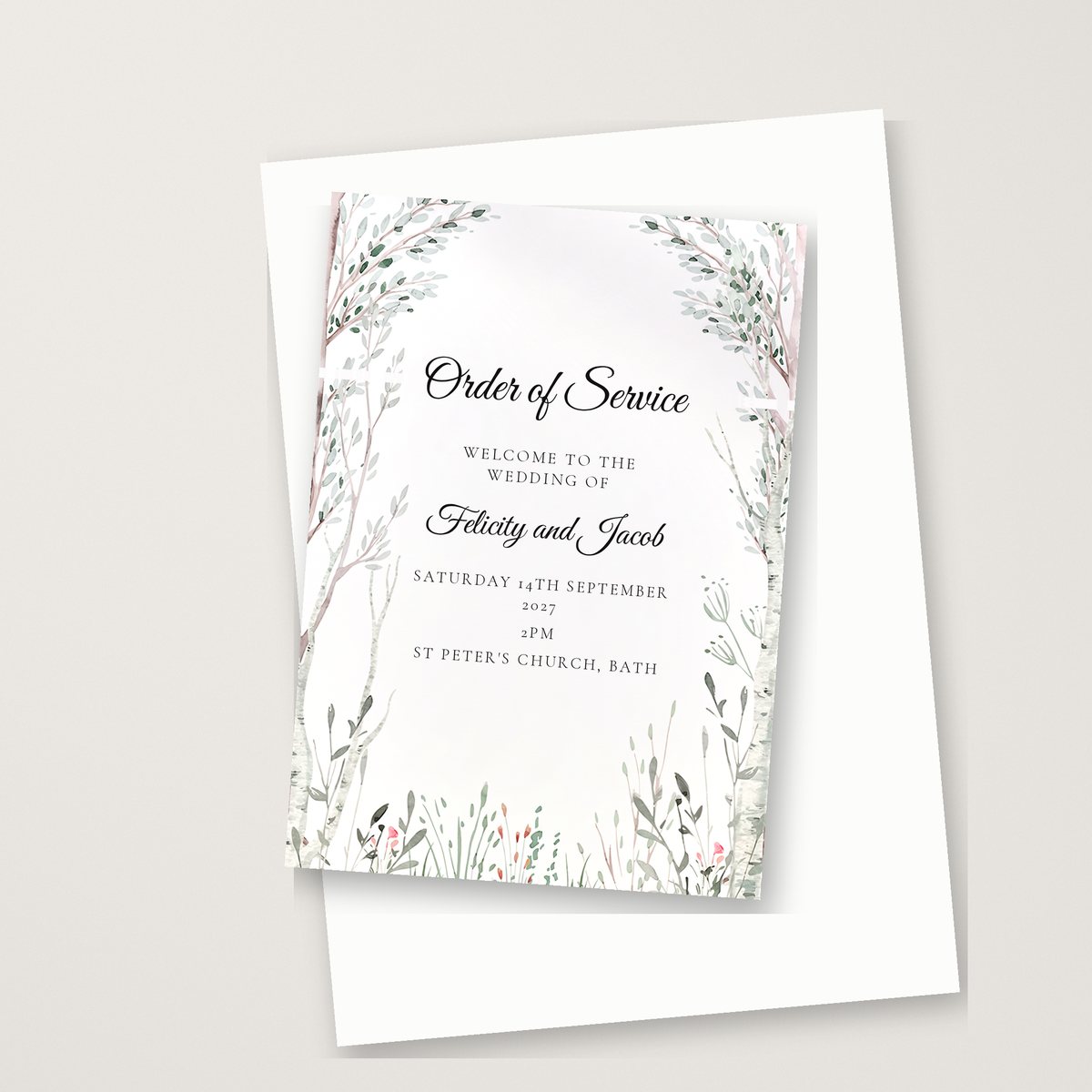 Naturally Beautiful Order of Service