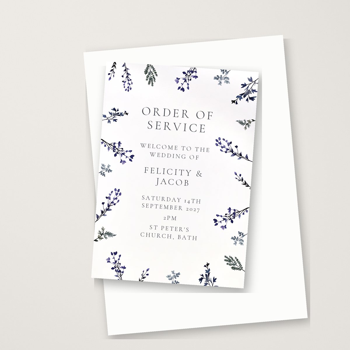 Petals and Twigs Order of Service