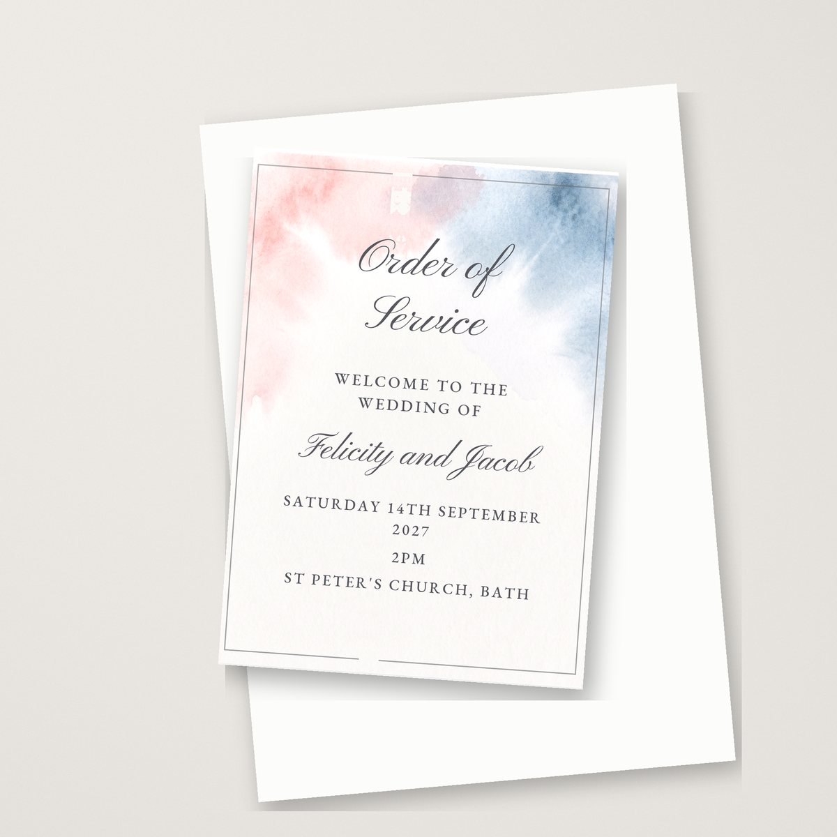 Colour Me Order of Service