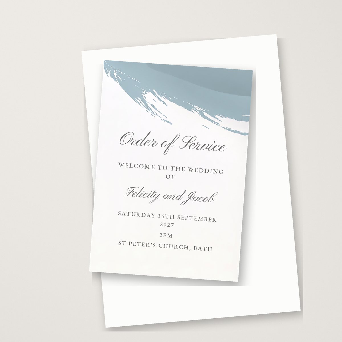 A Brush of Colour Order of Service