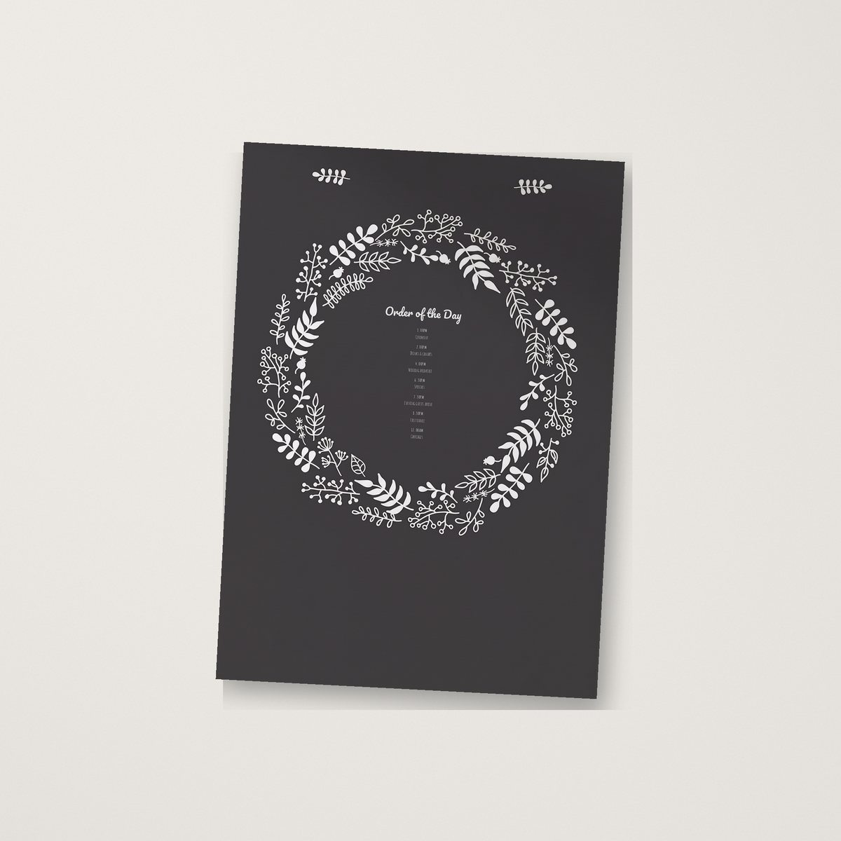 Chalk Wild Flower Itinerary / Order of the Day