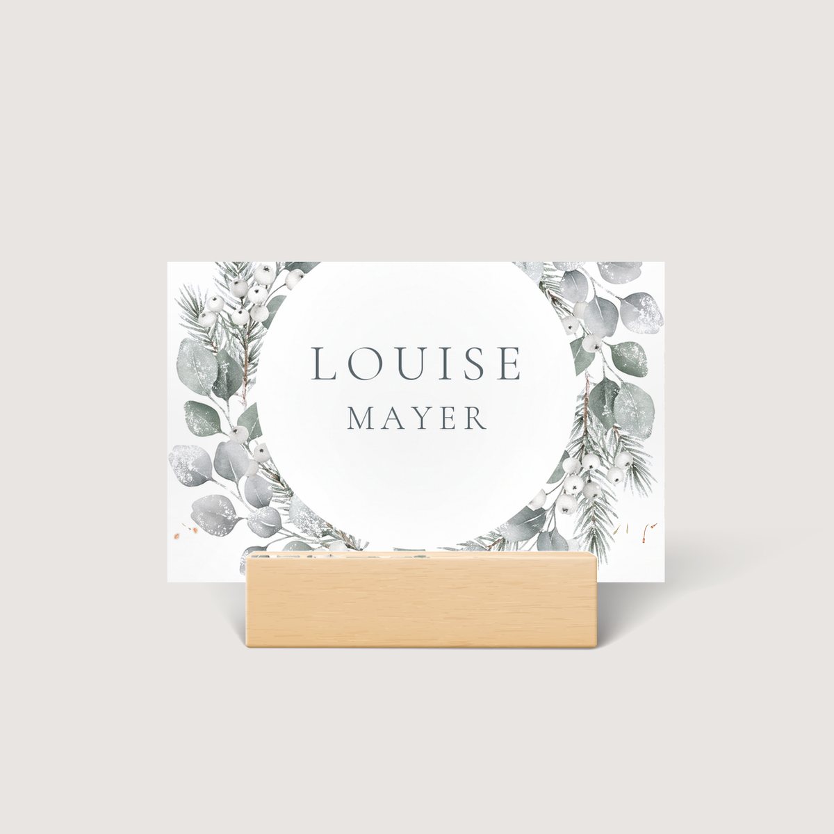 Frosted Wreath Place Card