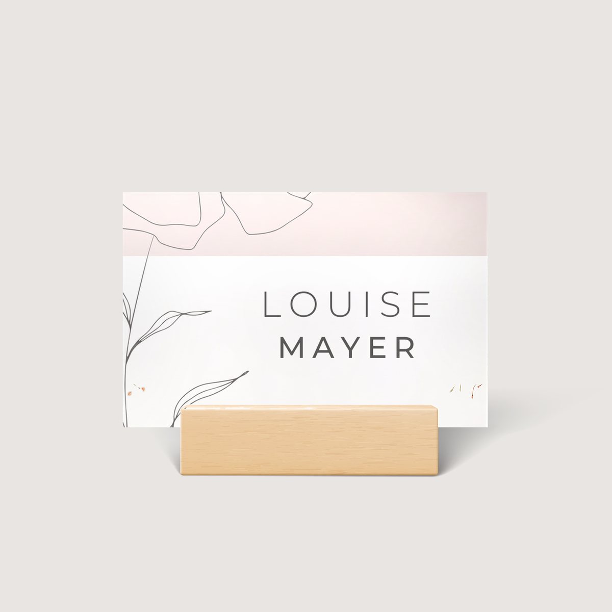 Subtle Rose Place Card