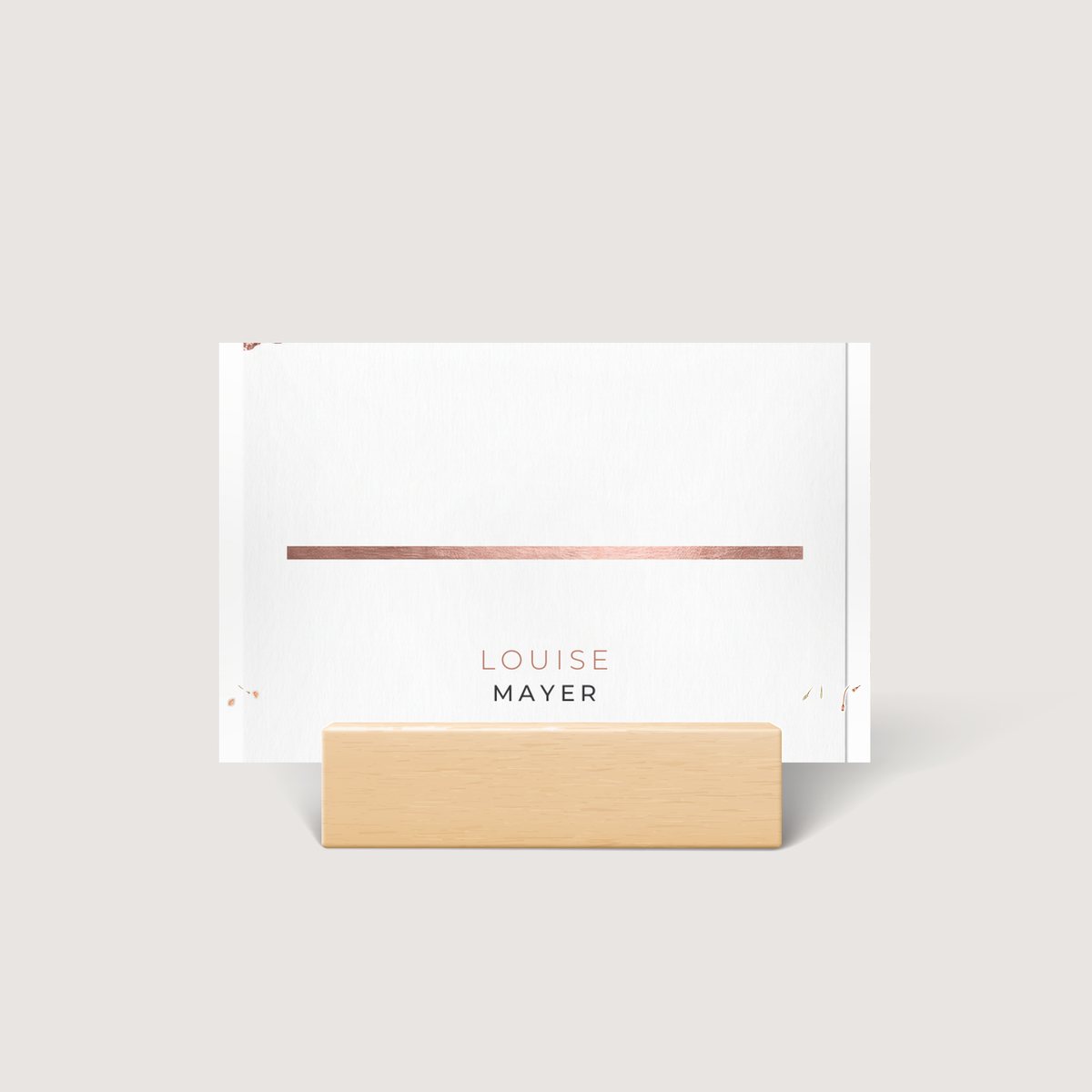 Chic Metallic Place Card