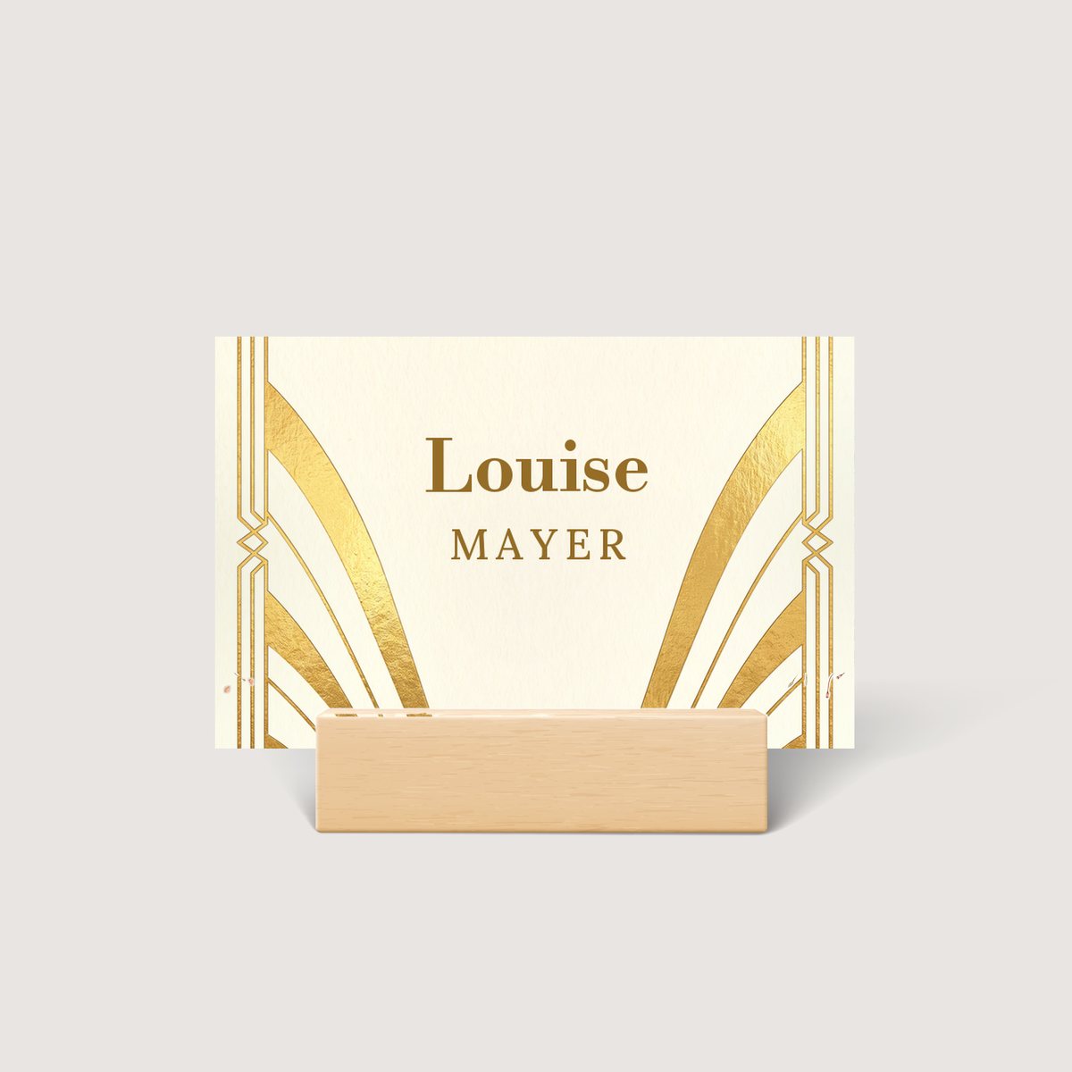 Deco Curve Place Card