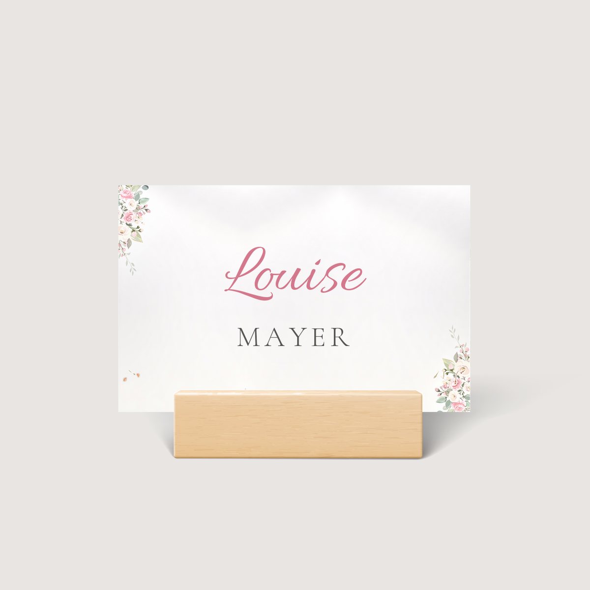 Delicate Rose Place Card
