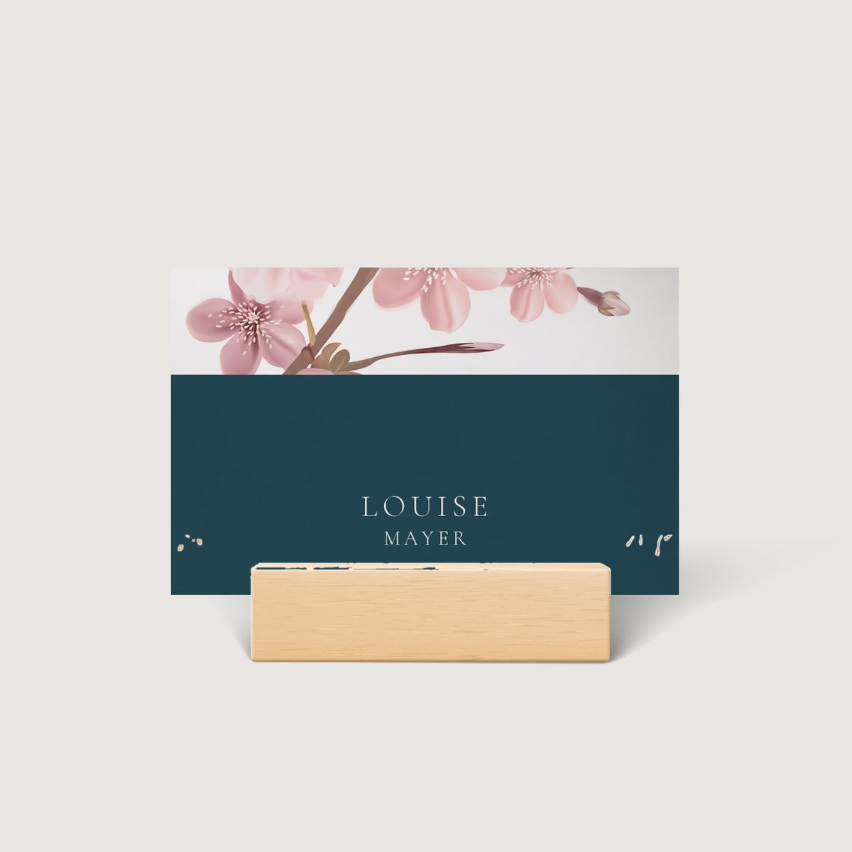 Colour Block Blossom Place Card