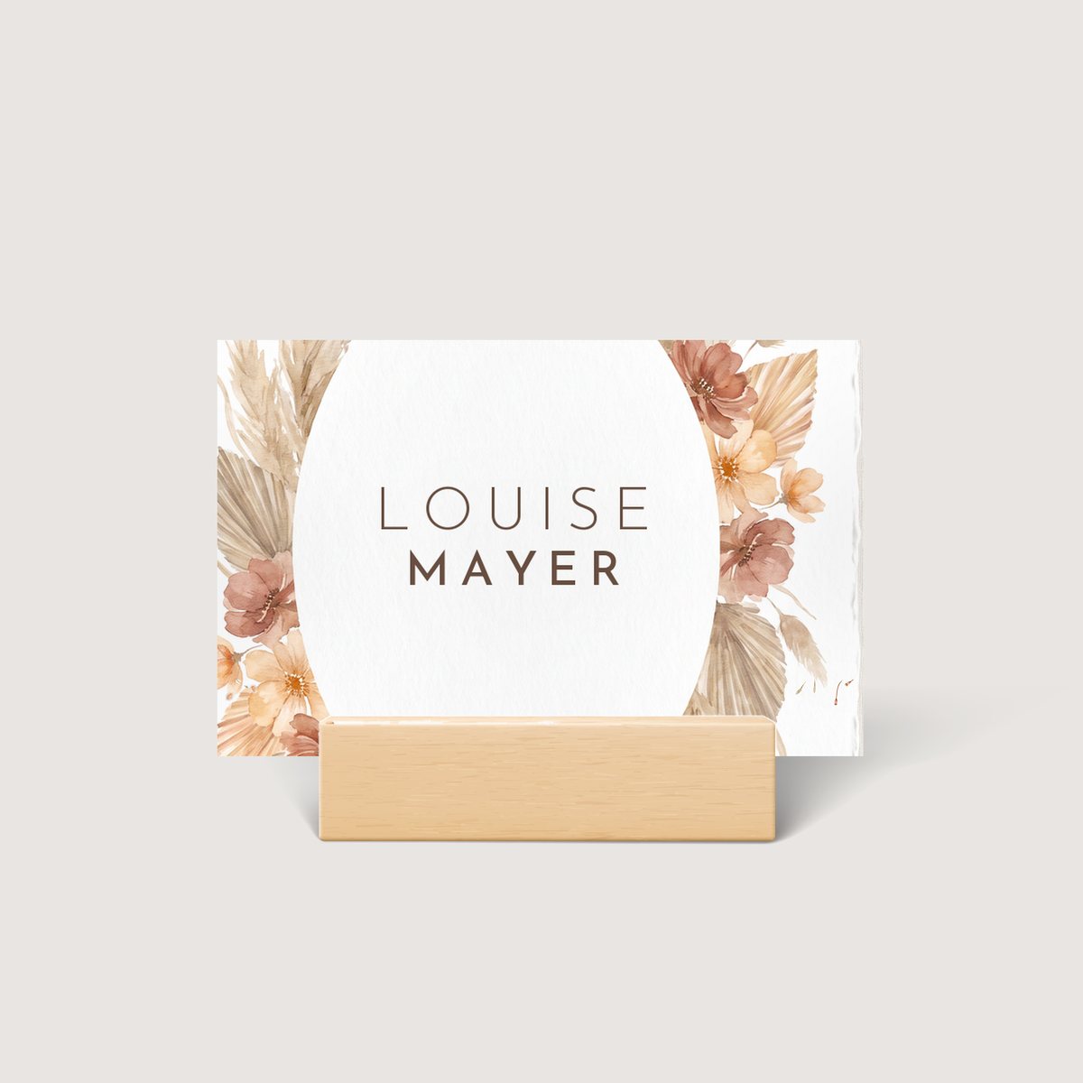 Oval Pampas Place Card