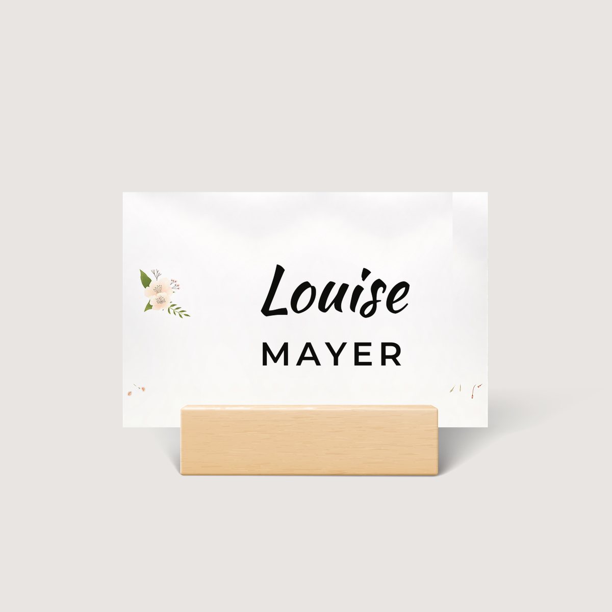 Fun Script / Flowers Place Card