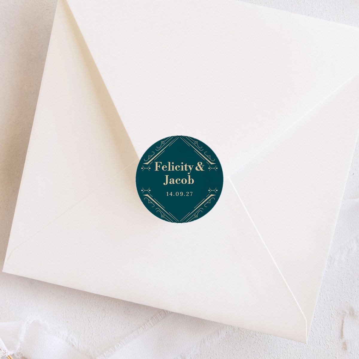 Fancy Deco 40mm Round Stickers