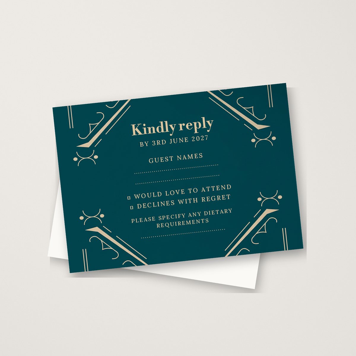 Fancy Deco RSVP Card