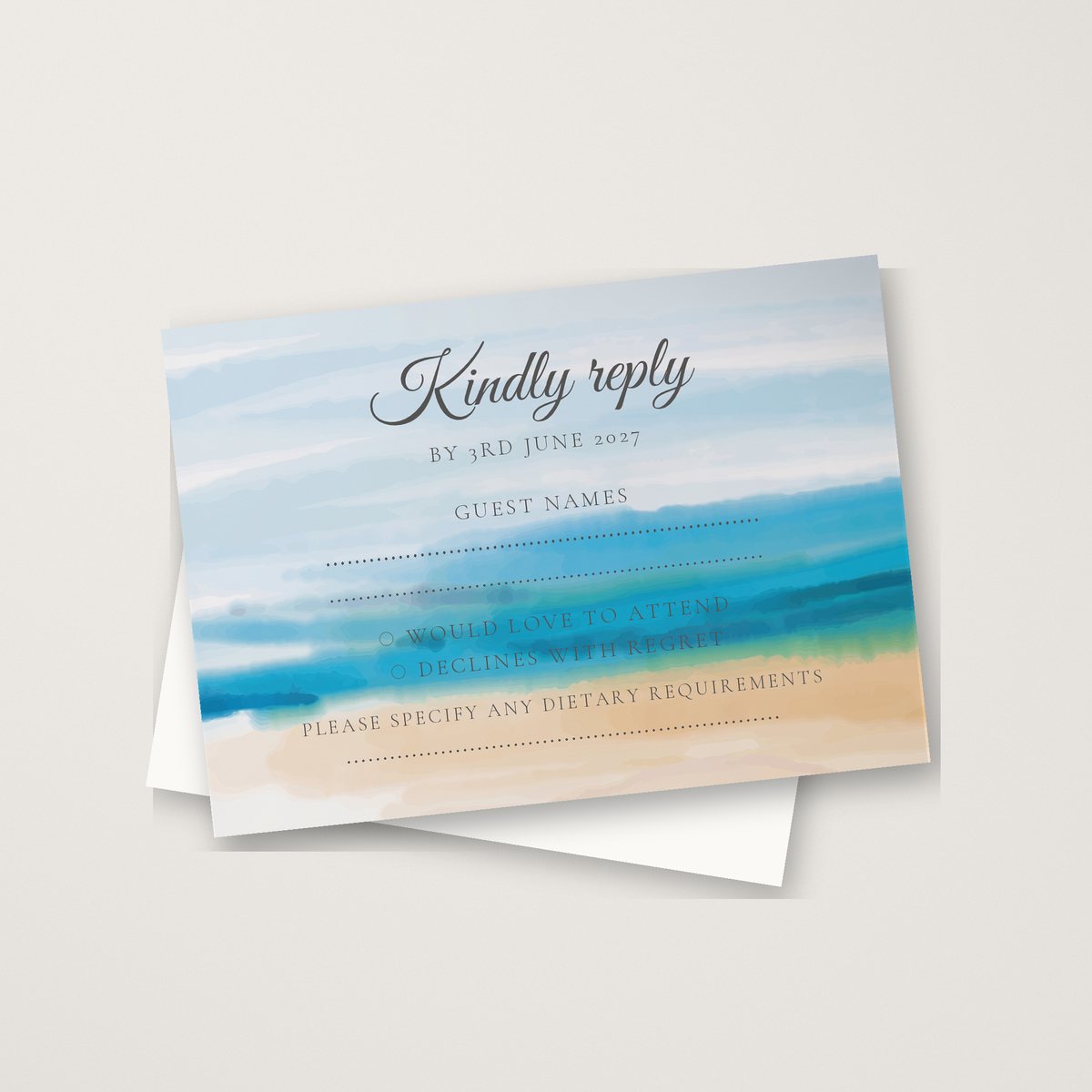Beach Dream RSVP Card
