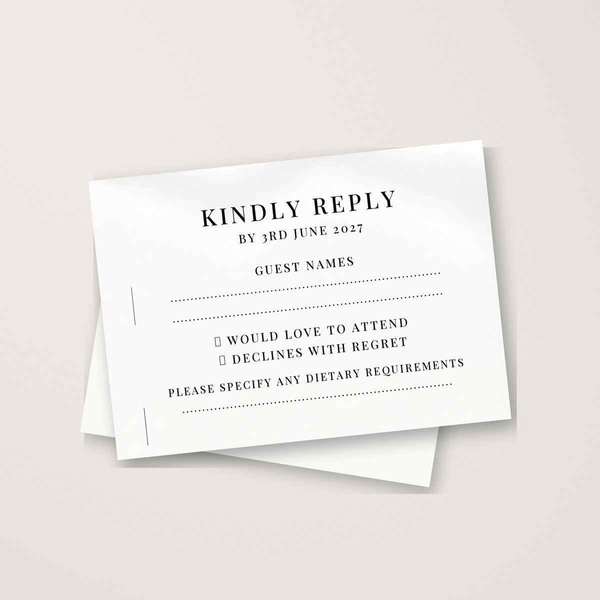 Evelyn Serif RSVP Card