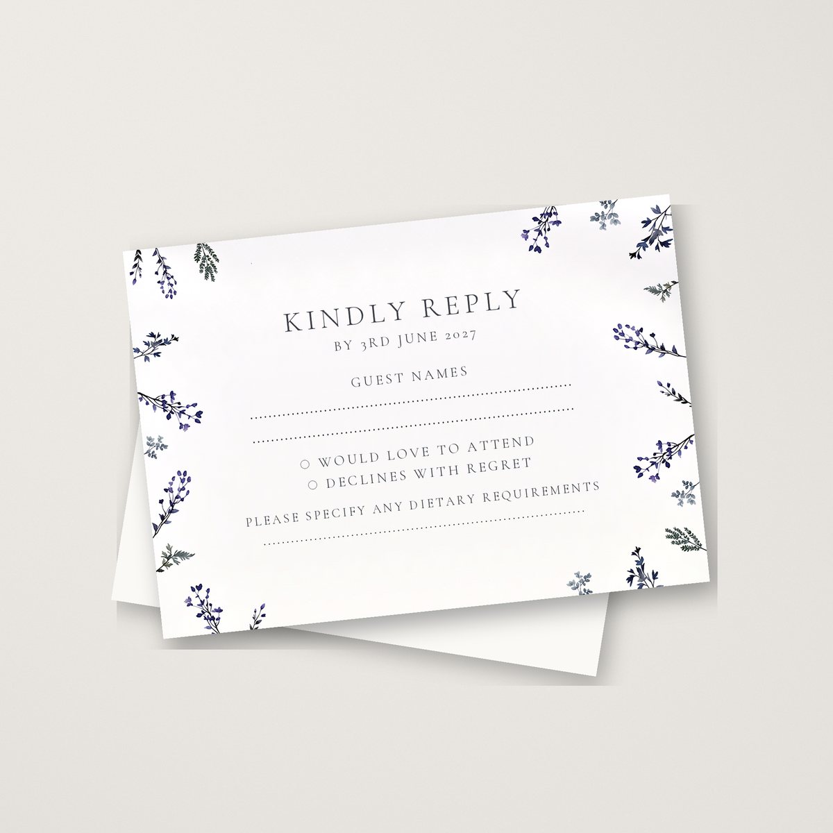 Petals and Twigs RSVP Card